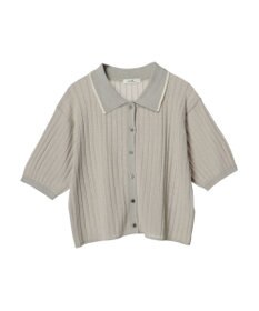 earth music&ecology ラインポロニットカーディガン