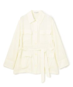 BEIGE， 【洗える】AMARYLLIS / ウエストベルトシアーサファリジャケット