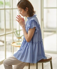 組曲 【WEB限定】ナイロンレーヨン チュニック ブラウス