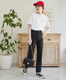 WEGO 【ANGIE VINTAGE】ワンポイント刺繍ロゴTシャツ