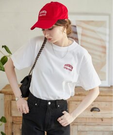 WEGO 【ANGIE VINTAGE】ワンポイント刺繍ロゴTシャツ