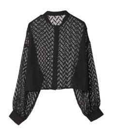 earth music&ecology ツッキリジャガードショートブラウス