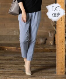 Tiaclasse 【洗える】快適な履き心地のダブルクロステーパードパンツ