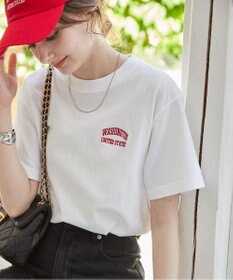 WEGO 【ANGIE VINTAGE】ワンポイント刺繍ロゴTシャツ