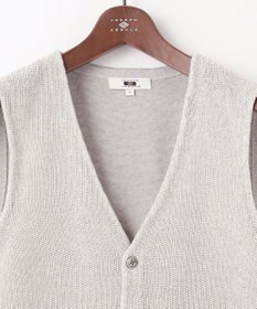 JOSEPH ABBOUD 【洗える】ストローヤーン ニット ベスト