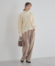 earth music&ecology チュールフリルニットカーディガン