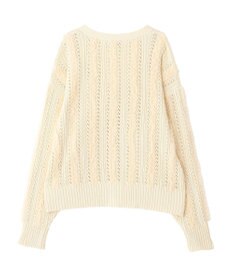 earth music&ecology チュールフリルニットカーディガン