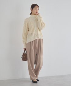 earth music&ecology チュールフリルニットカーディガン