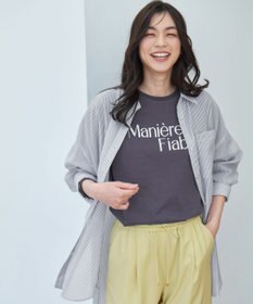 ANY L シアーストライプシャツ