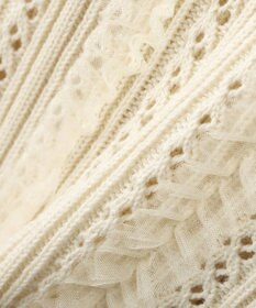 earth music&ecology チュールフリルニットカーディガン