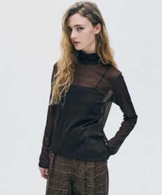 uncrave トリコットシフォン タートルトップス