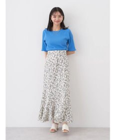 earth music&ecology ドットボタン５分袖リブプルオーバー