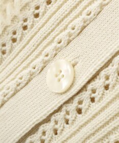 earth music&ecology チュールフリルニットカーディガン