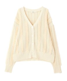 earth music&ecology チュールフリルニットカーディガン