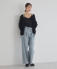 earth music&ecology チュールフリルニットカーディガン