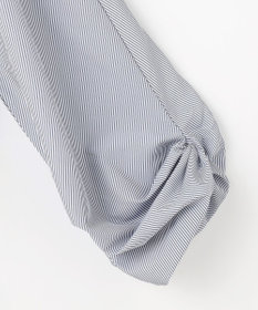 ANY 【洗濯機可/UVケア/アンチピリング】布帛ねじり袖コンビプルオーバー