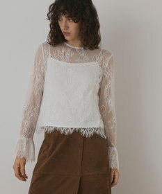 GRACE CONTINENTAL レースボウタイブラウス