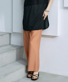 ICB 【人気のため新色追加・接触冷感・洗える】 ワッシャーツイル ワイドストレートパンツ