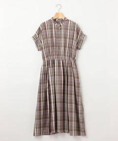 組曲 【リボンタイ付き】シアーツイルチェック ワンピース