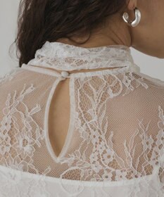 GRACE CONTINENTAL レースボウタイブラウス