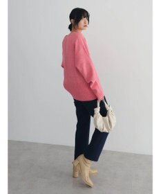 Green Parks ｆｕｗａっとメランジ袖リブ長めニットプルオーバー