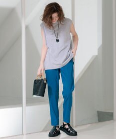 23区 【洗える】スビンハイツイストコットン ノースリーブ ニット