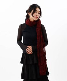 AURORA 【 ANNA SUI（アナ スイ）】リボン付きセミストール(WASH)