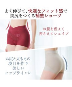 BRADELIS New York 【BRADELIS NewYork peace】綿混フィットレースショーツ ウエストからヒップ下まですっぽり包み補整するショーツ