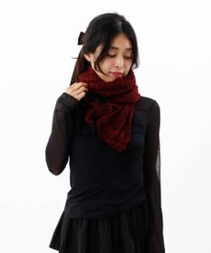 AURORA 【 ANNA SUI（アナ スイ）】リボン付きセミストール(WASH)