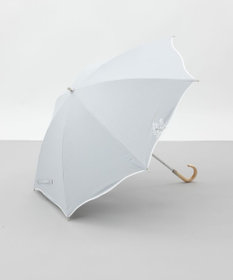 AURORA 【 NINA RICCI（ニナリッチ）】アップリケ刺しゅう/パイピング晴雨兼用傘（2段スライドショート傘）