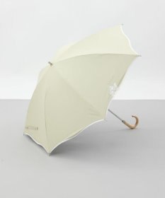 AURORA 【 NINA RICCI（ニナリッチ）】アップリケ刺しゅう/パイピング晴雨兼用傘（2段スライドショート傘）