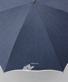 AURORA 【 NINA RICCI（ニナリッチ）】アップリケ刺しゅう/パイピング晴雨兼用傘（2段スライドショート傘）