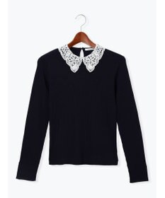 Te chichi ケミカルレースカラーリブニット