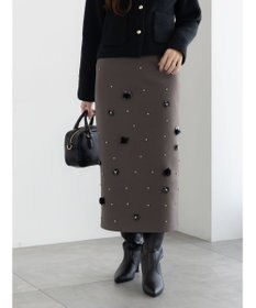 Te chichi ビジューデザインナロースカート《2025winter catalog item》