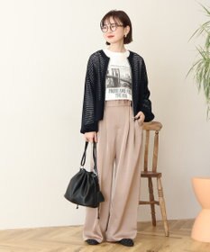 AMERICAN HOLIC 【先行予約】ジップアップメッシュニットカーディガン【WEB限定カラー有り】