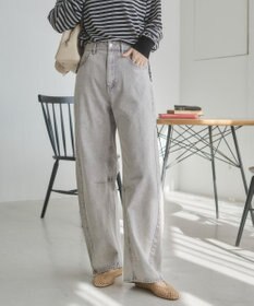 WEGO 【ANGIE VINTAGE】バレルレッグデニムパンツ