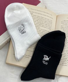 WEGO クレイジー刺繍アンクルソックス