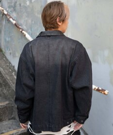 WEGO 【ユニセックス着用ITEM/MLサイズ展開】ワーカーズZIPデニムジャケット