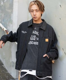 WEGO 【ユニセックス着用ITEM/MLサイズ展開】ワーカーズZIPデニムジャケット