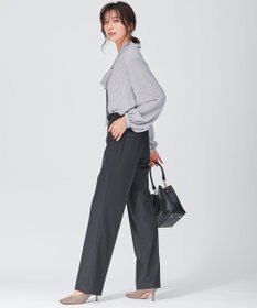 23区 L 【洗える】ヴィンテージ プリント ボウタイ ブラウス