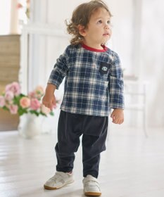 J.PRESS KIDS 【BOX付き】【80-90㎝】スムース 天竺カーディガン&長袖Tシャツ&パンツ セット