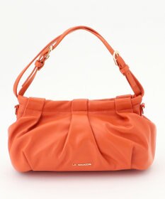 LA BAGAGERIE シープレザー　ギャザーミニバッグ