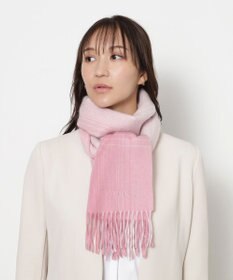 MOONBAT FURLA(フルラ）ウール100％ オンブレー チェックマフラー