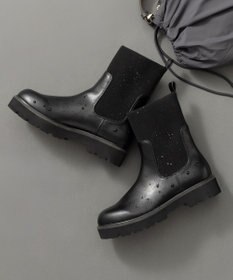 23区 【見上愛さん着用/生活防水】リブニット ブーツ