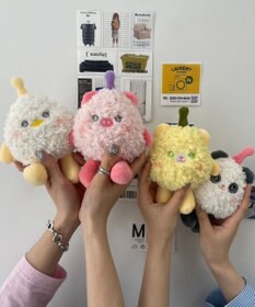 WEGO キュルキュルあにまるぬいぐるみキーホルダー