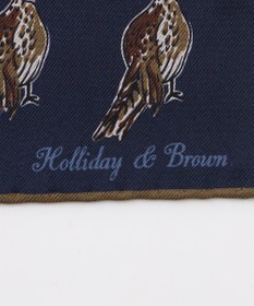 JOSEPH ABBOUD 【イタリア製・Holliday&Brown】バードグラフィックプリントポケットチーフ