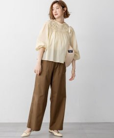 23区 【SLOW/一部店舗限定】コットンクレープ ブラウス