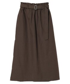 Green Parks 綿麻混バックルベルト付タイトスカート
