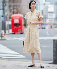 自由区 【洗える・XSサイズあり】ブラッシュドシャドープリント スカート