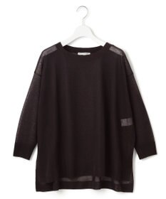 23区 【洗える】シャイニーシアー ボートネック ニット